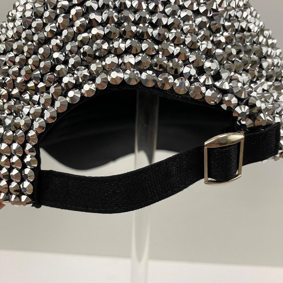 Baseball Cap Bling Rhinestone Studded Hat Adjustable Strapback Fashion - Picture 5 of 9